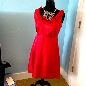 Anthropologie Moulinette  Soeurs silk dark red cocktail dress - size 8, like new